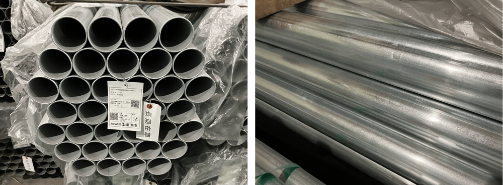 B.【JP】【No.174】 2023年2月製造 構造用メッキ鋼管 PZ 76.3x2.8x5,000 (528ピックアップ)20240529