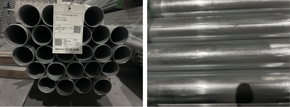 B.【JP】【No.216】 2025年10月製造 標識管 PZ 60.5x2.3x4,000 (34ピックアップ)20260304