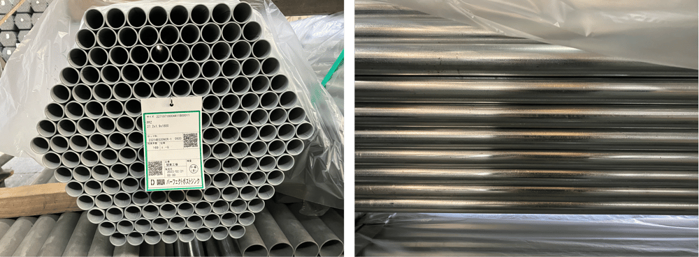 B.【JP】2023年2月製造 構造用メッキ鋼管 PPZ 27.2x1.9x1,800 23.03.08  