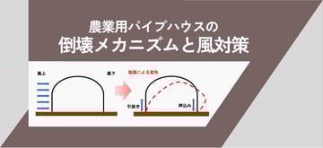 ”農業用パイプハウス”の風対策は如何に？！倒壊のメカニズムを踏まえた3つの基本的なアプローチをご紹介。