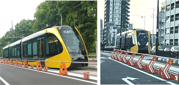 単管バリケードLRT試運転